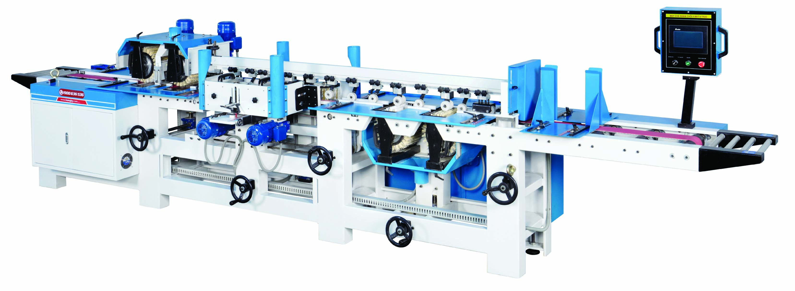 máy chà nhám 4 mặt 8 trục Hồng Ký